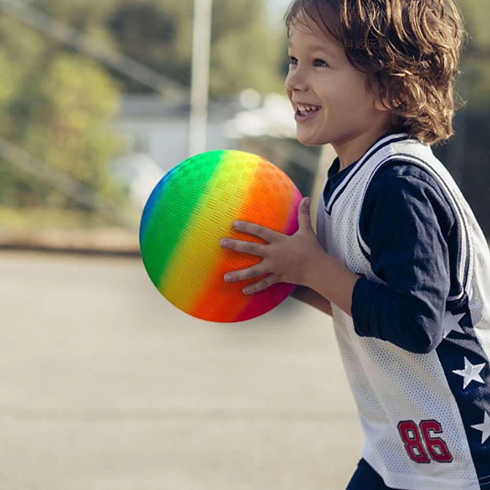 Rainbow Inflatable Play Ball f - Kids Yard Toys recension och pris